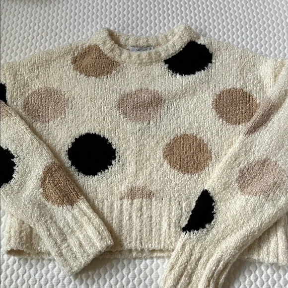 & Other Stories Cream Chunky Polka Dot Sweater - Picture 3 of 7